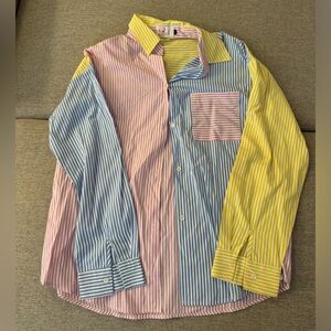 Striped Multi-Color Button Down